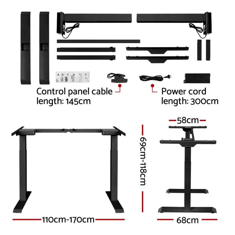 Artiss Standing Desk Sit Stand Motorised Electric Computer Laptop Table 120cm Dual Motor