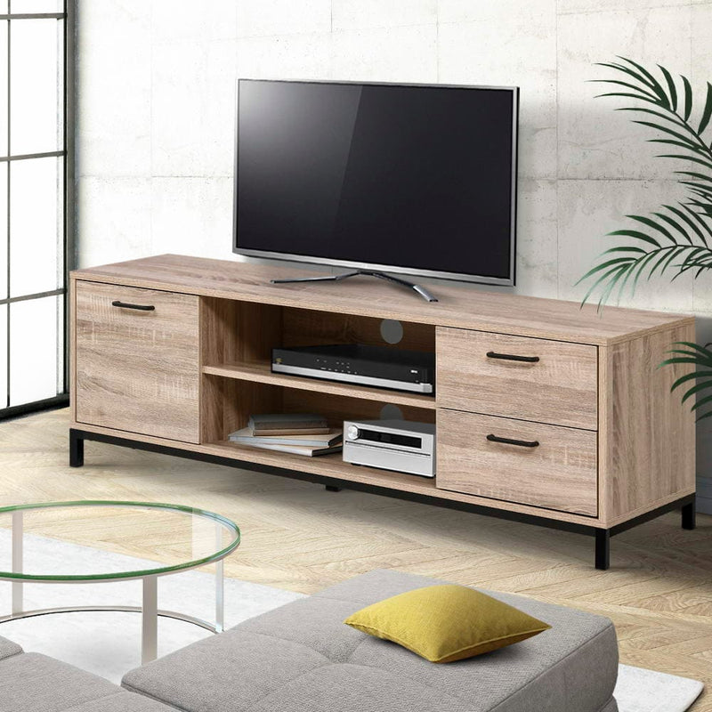 Artiss TV Cabinet Entertainment Unit 132cm Pine Tania