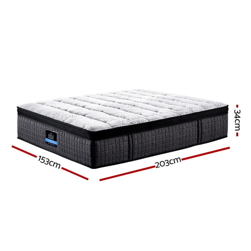 Giselle Bedding 34cm Mattress 9 Zone Latex Foam Queen