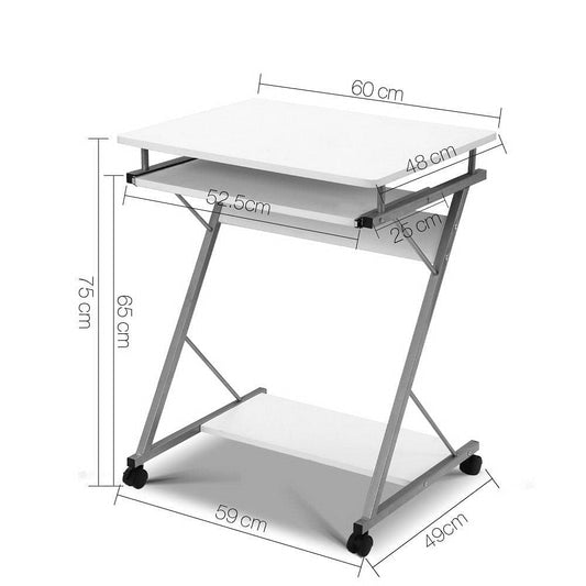 Artiss Computer Desk Keyboard Tray Shelf White 60CM