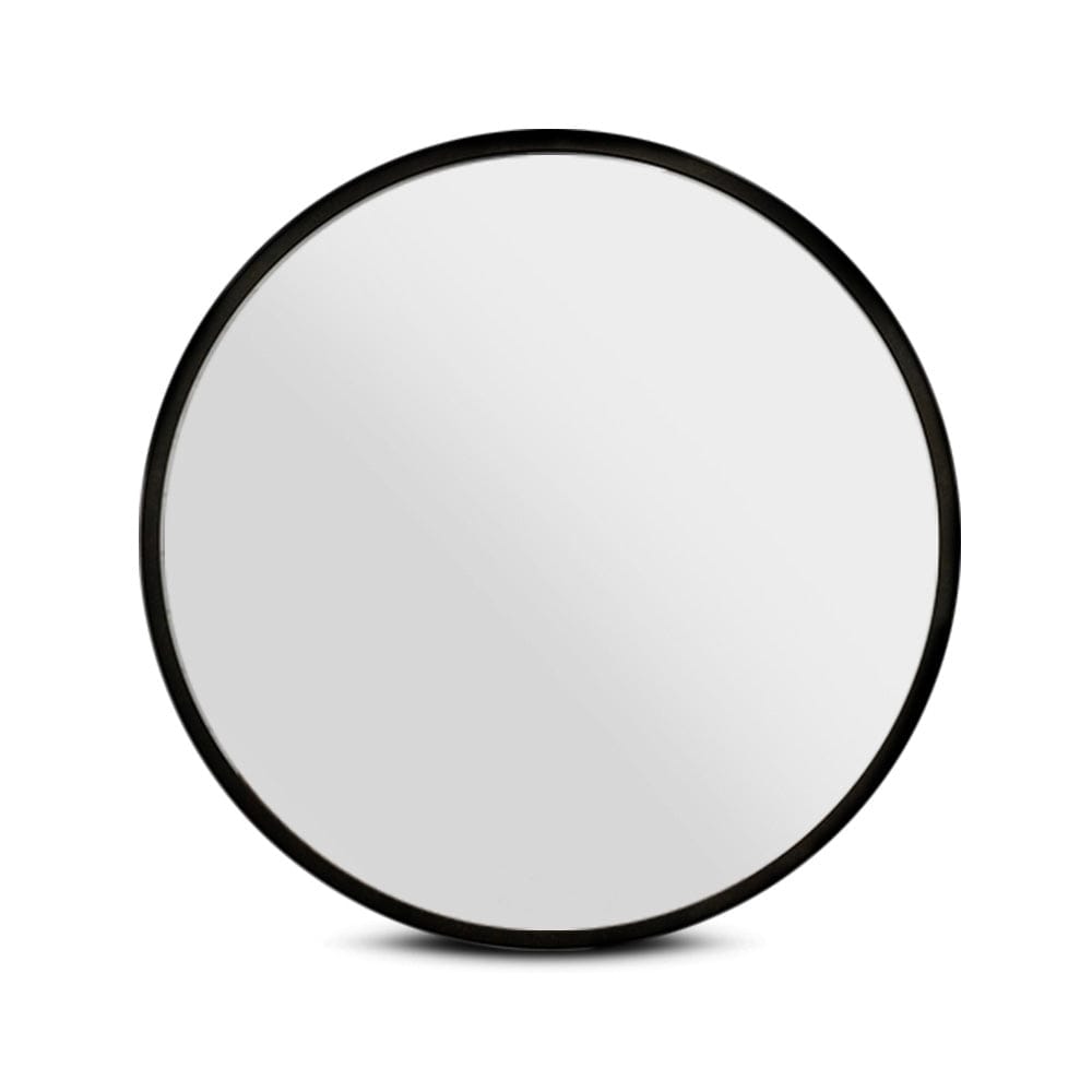 Embellir Wall Mirror Makeup 60cm Home Decor Framed Mirrors Bathroom Round Black