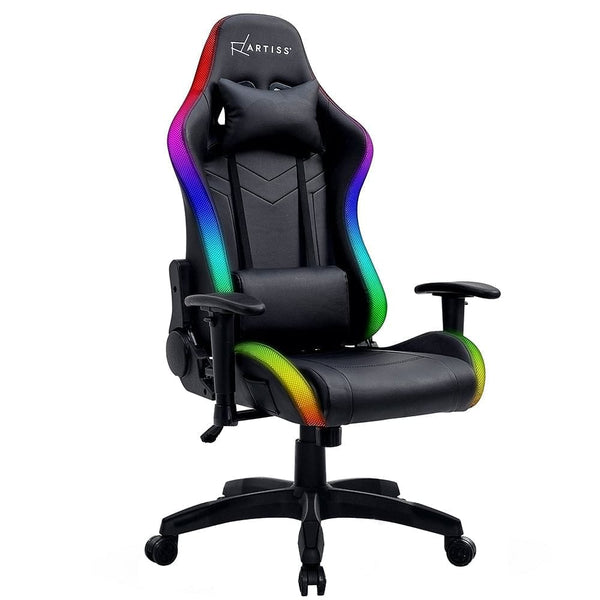 Artiss Gaming Office Chair RGB LED Lights Computer Desk Chair Home Work Chairs