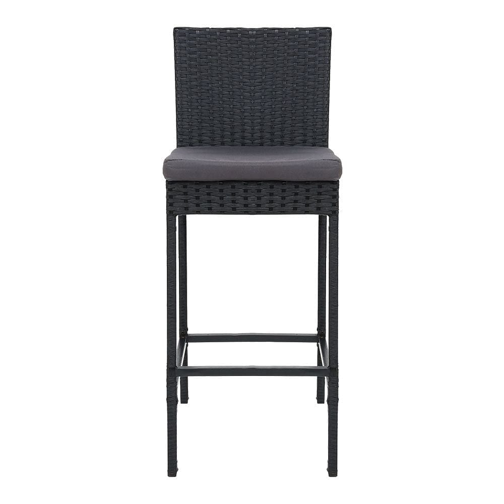 Gardeon 4-Piece Outdoor Bar Stools Dining Chair Bar Stools Rattan Furniture