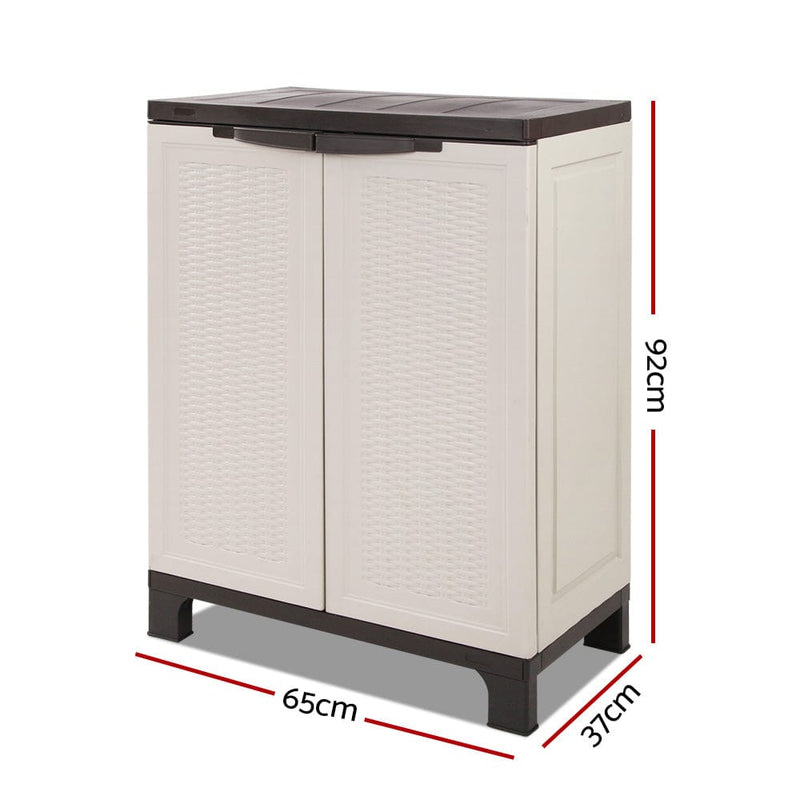 Gardeon Outdoor Storage Cabinet Cupboard Lockable Garage 92cm