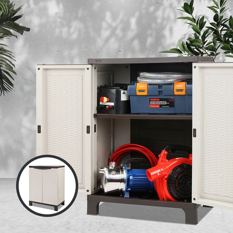 Gardeon Outdoor Storage Cabinet Cupboard Lockable Garage 92cm