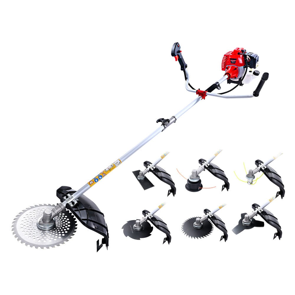 Giantz 62CC Pole Circular Saw Petrol Brush Cutter Whipper Snipper 7-in-1