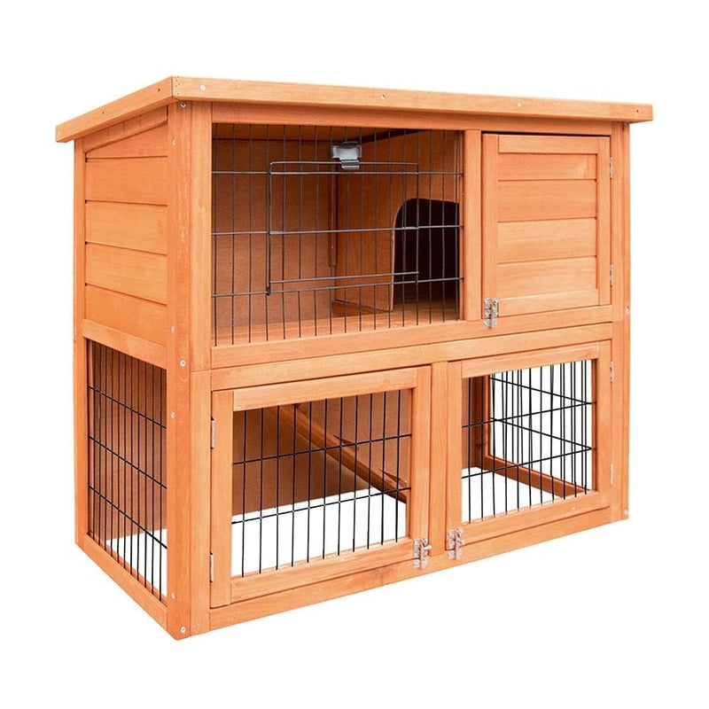 i.Pet Chicken Coop 88cm x 40cm x 76cm Rabbit Hutch Large House Run Wooden Cage Outdoor