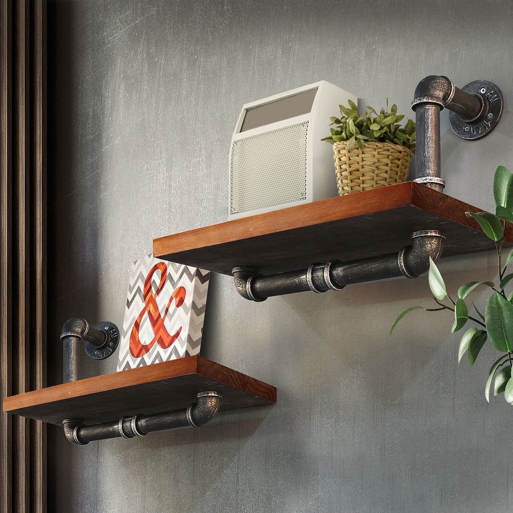 Artiss Floating DIY Pipe Shelf Set of 2 - IVOR