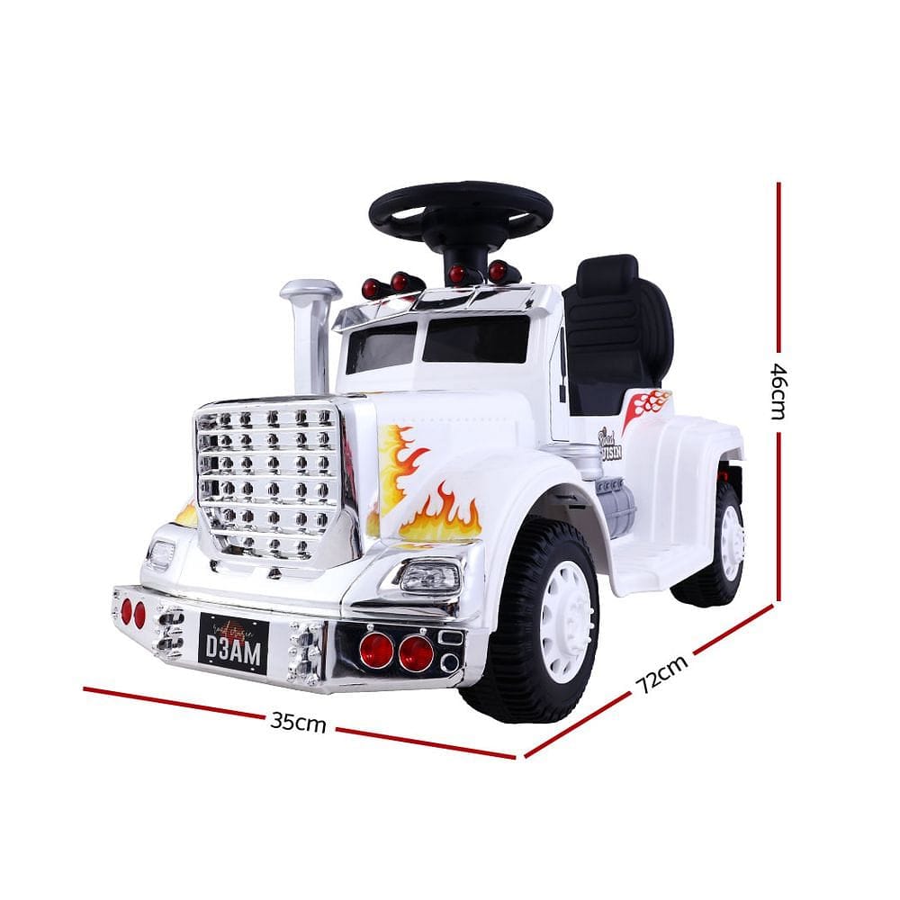 Rigo Kids Electric Ride On Car Truck Motorcycle Motorbike Toy Cars 6V White