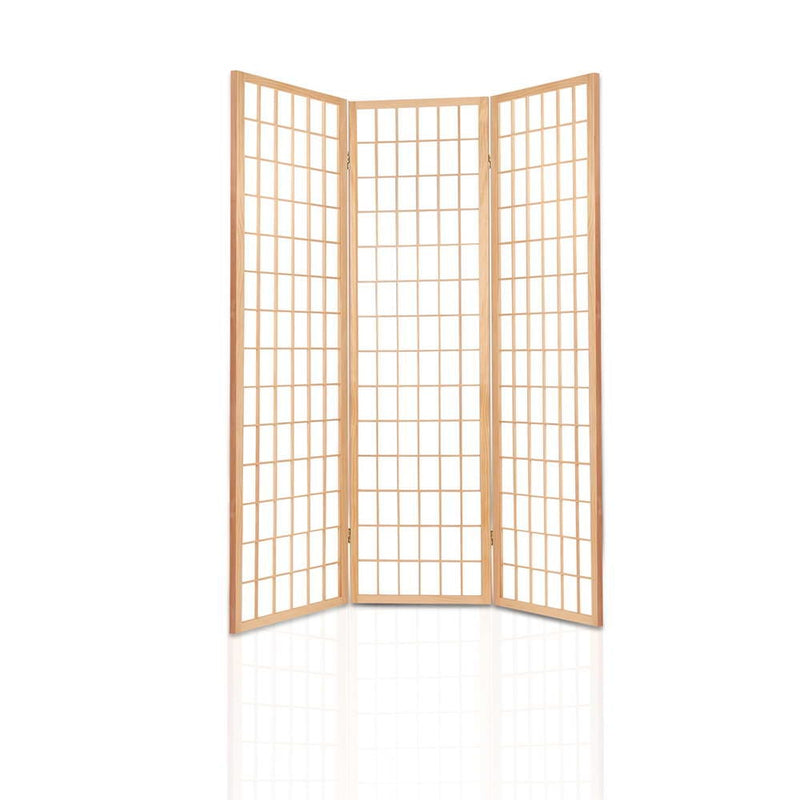 Artiss 3 Panel Room Divider Screen 131x179cm Natural