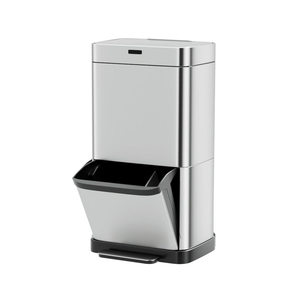 Devanti 70L Motion Sensor Bin Pedal Bins Automatic Siver