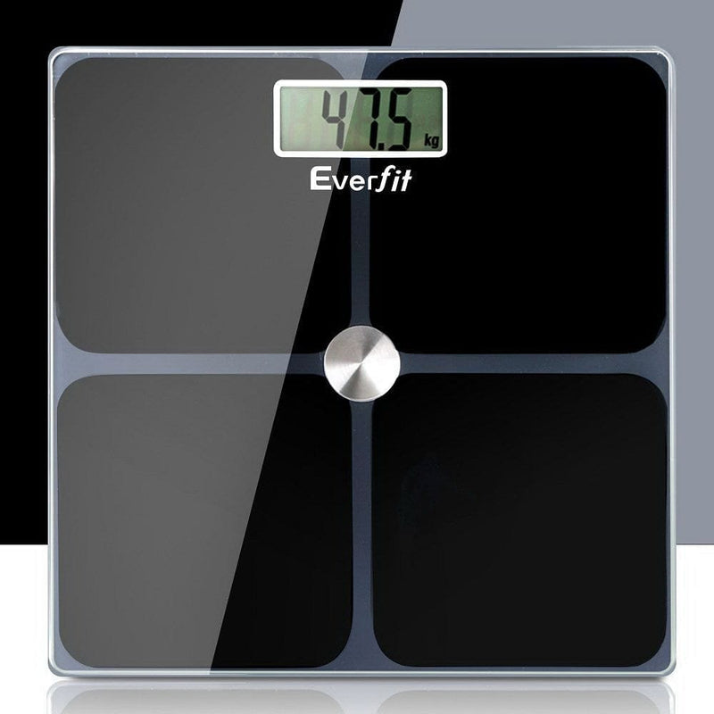 Everfit Body Fat Bathroom Scale Weighing Tracker Gym 180KG