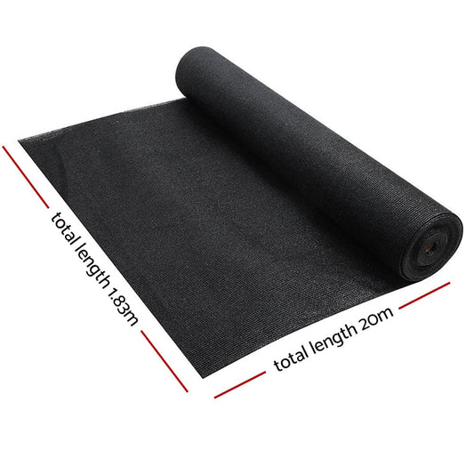 Instahut 50% Shade Cloth 1.83x20m Shade Cloth Sail Heavy Duty Shadecloth Garden Mesh Roll BK