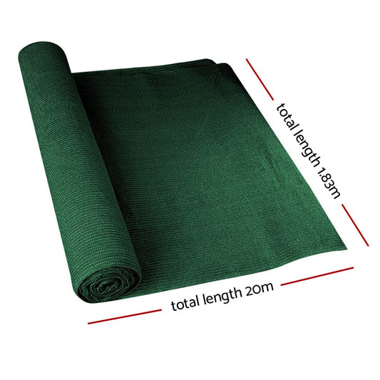 Instahut 90% Shade Cloth 1.83x20m Shade Cloth Sail Heavy Duty Shadecloth Garden Mesh Roll GR