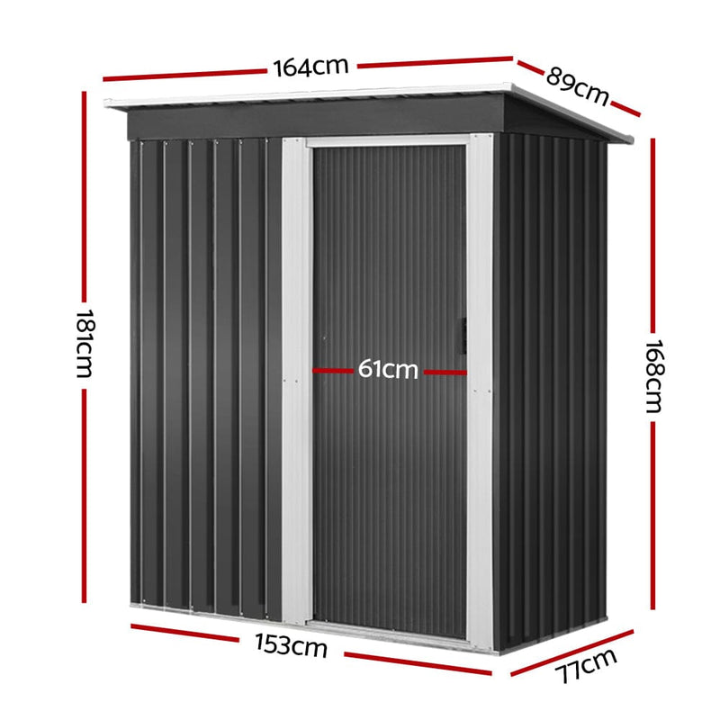 Giantz Garden Shed 1.62x0.86M Sheds Outdoor Storage Tool Workshop House Shelter Sliding Door