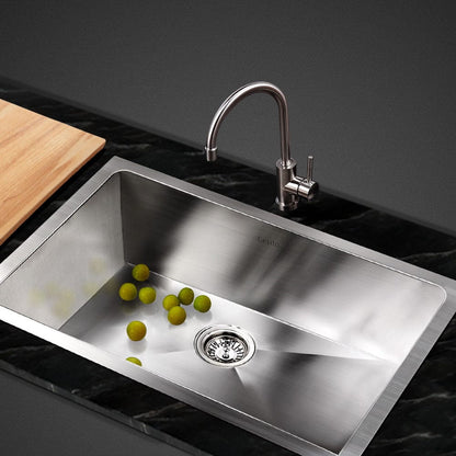 Cefito Kitchen Sink 45X30CM Stainless Steel Basin Single Bowl Silver