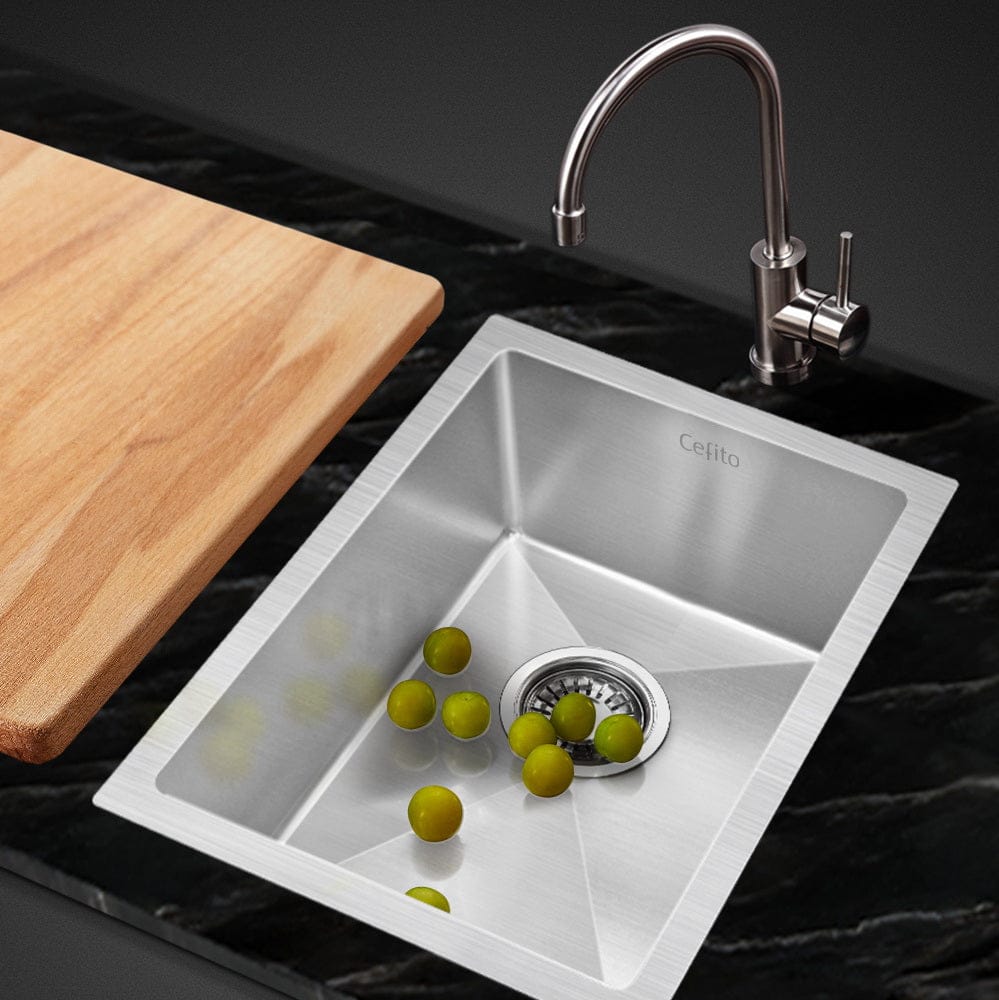 Cefito Kitchen Sink 44X34CM Stainless Steel Nano Basin Single Bowl Silver