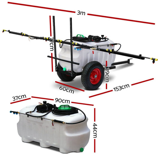 Giantz Weed Sprayer 100L Trailer 3M Boom Garden Spray