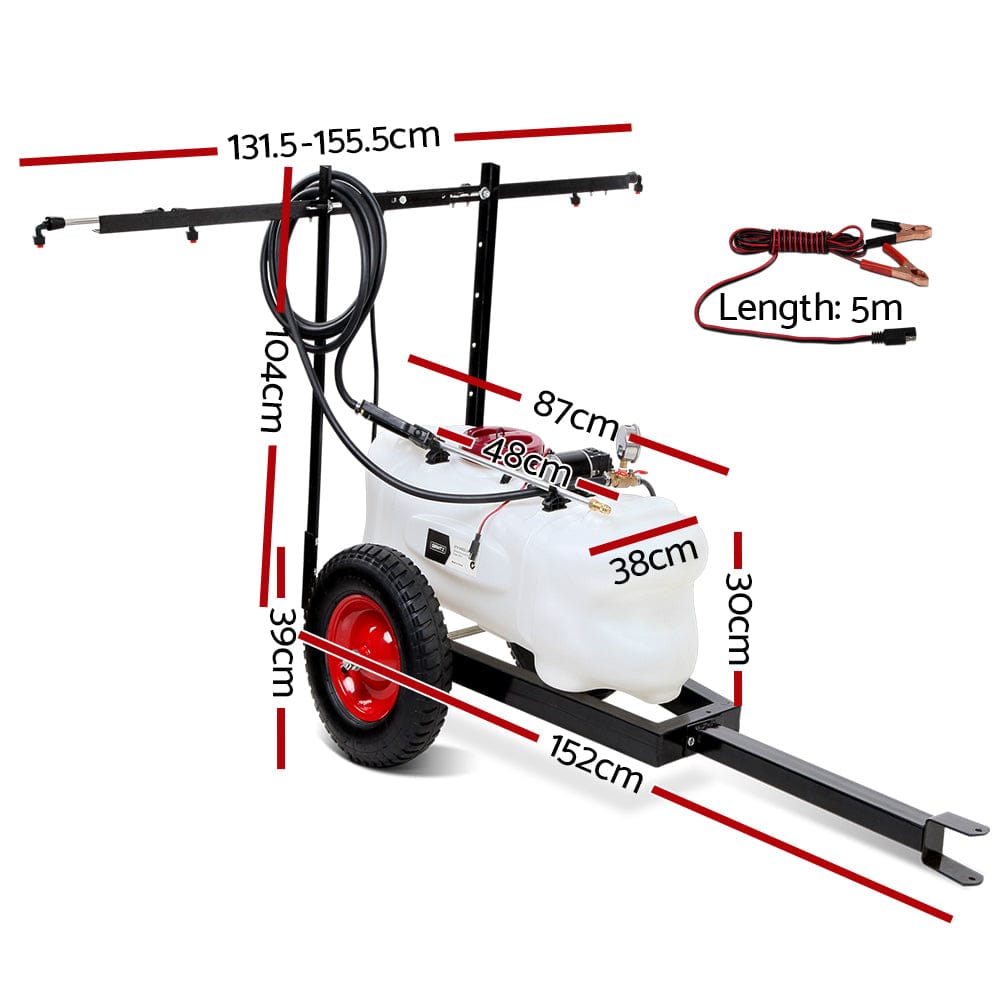 Giantz Weed Sprayer 60L Trailer 1.5M Boom Garden Spray