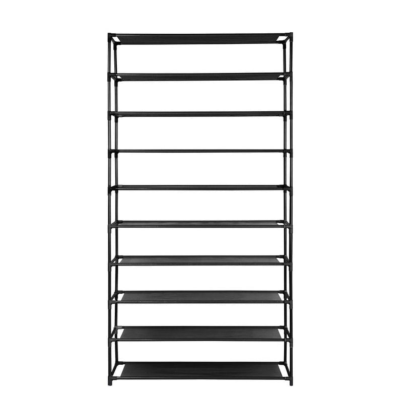 Artiss Shoe Rack Cabinet Stackable 50 Pairs 10-Tier Black