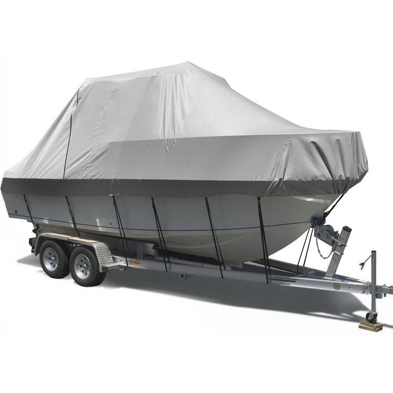 Seamanship Boat Cover 21-23ft Trailerable Jumbo Marine 600D Heavy Duty Grey