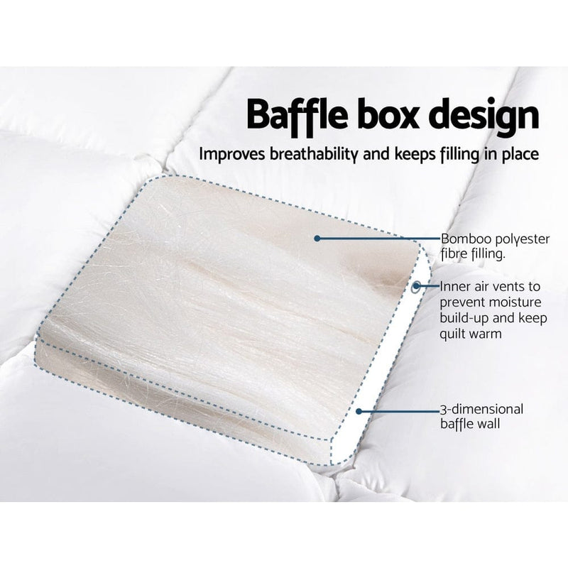 Giselle Bedding Mattress Topper Pillowtop Bamboo Double