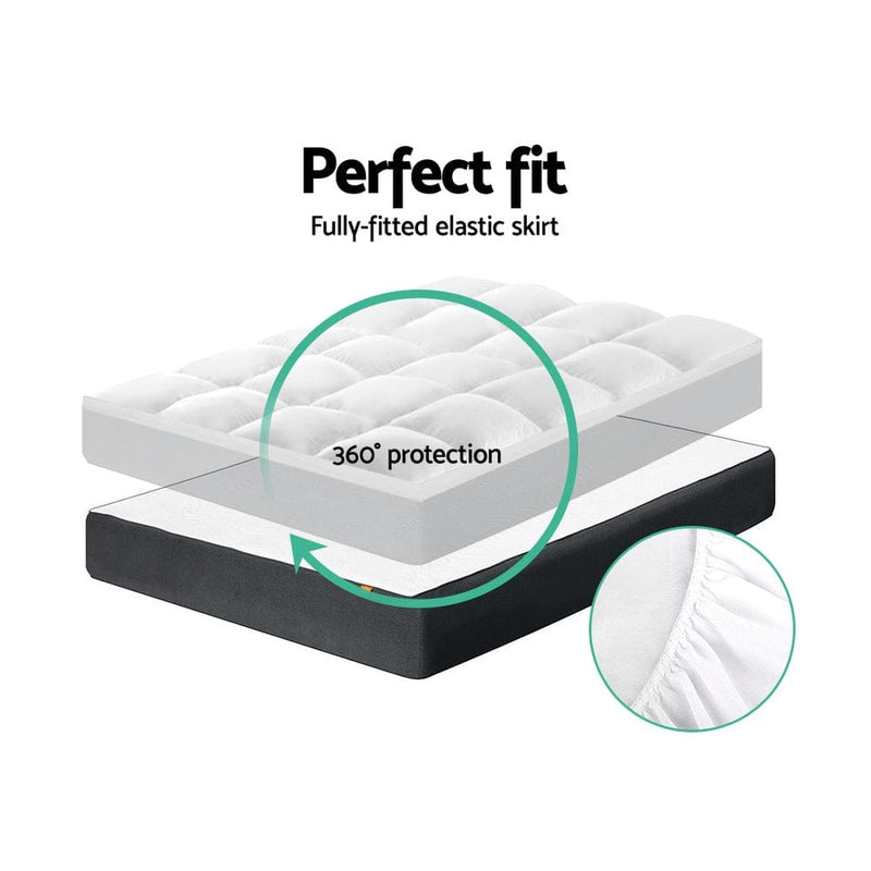 Giselle Bedding Mattress Topper Pillowtop Protector Pad Single