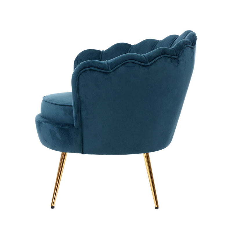 Artiss Armchair Velvet Blue Callista