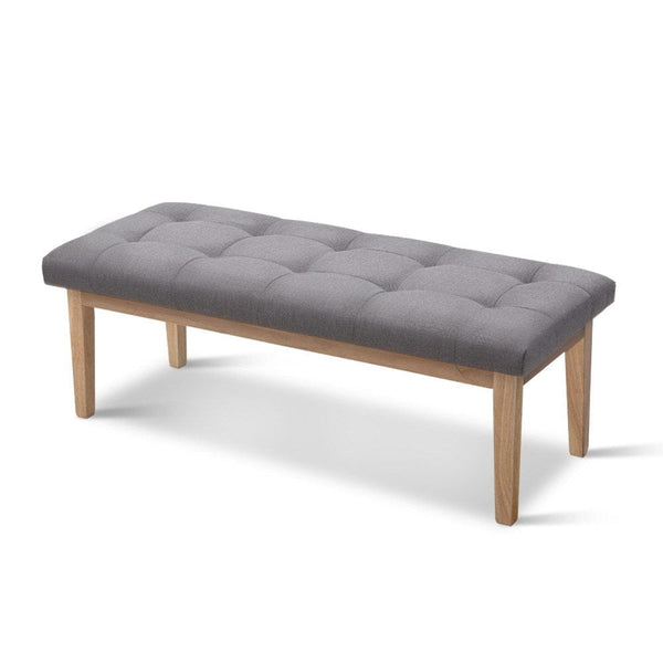 Artiss Ottoman Bench 120cm Foot Stool Linen Grey