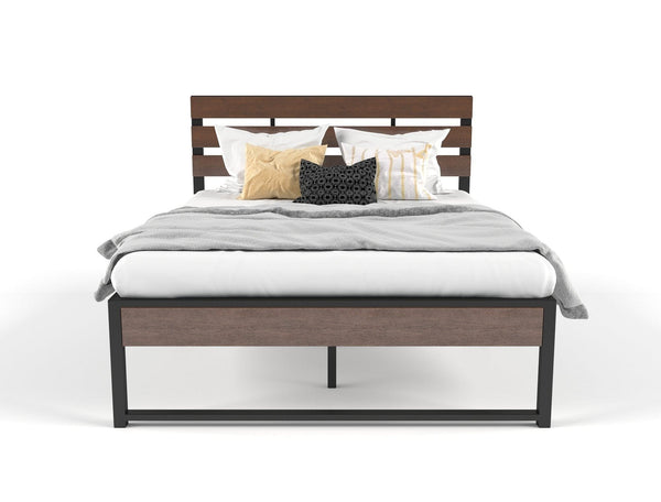 Ora Wooden and Metal Bed Frame Double