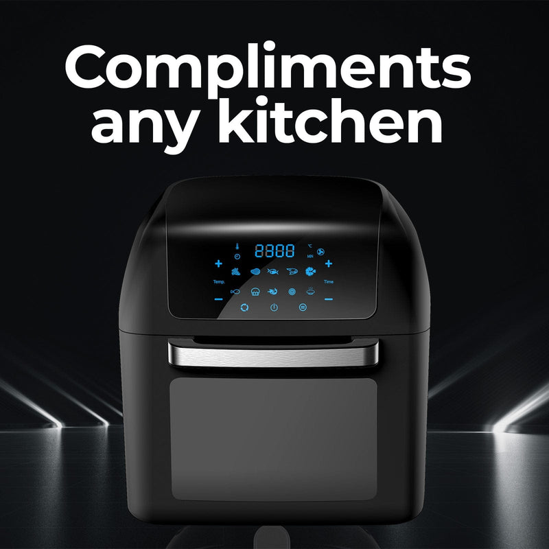 Kitchen Couture Healthy Options 13 Litre Air Fryer 10 Presets LCD Display Black 13 Litre Black