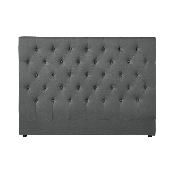 Milano Decor Madrid Tufted Charcoal Bed Head Headboard Bedhead Upholstered - Queen - Charcoal