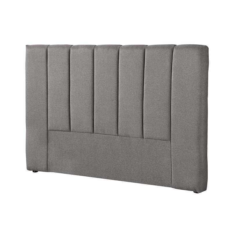 Milano Decor Valencia Mid Grey Bed Head Headboard Bedhead Upholstered - King - Mid Grey