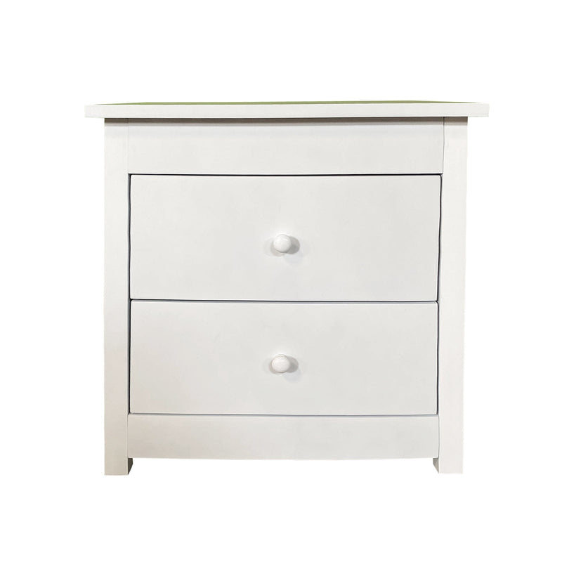 Milano Decor Bedside Table Byron Bay White Storage Cabinet Bedroom - One Pack - White