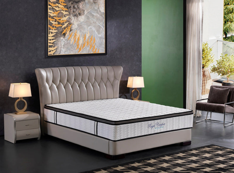 Ergopedic Mattress 5 Zone Latex Pocket Spring Mattress In A Box 30cm - King - White  Grey  Black