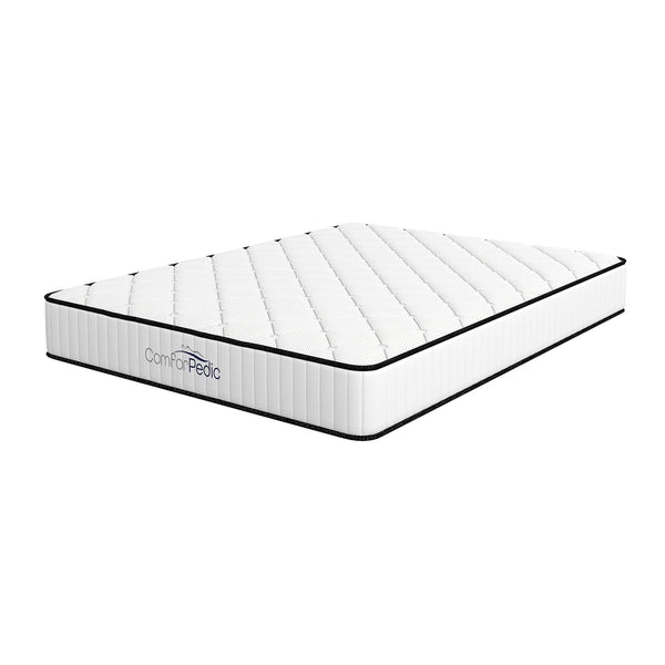 Comforpedic Mattress 5 Zone Medium Support Foam Bonnell Spring 21CM - Single - White  Black