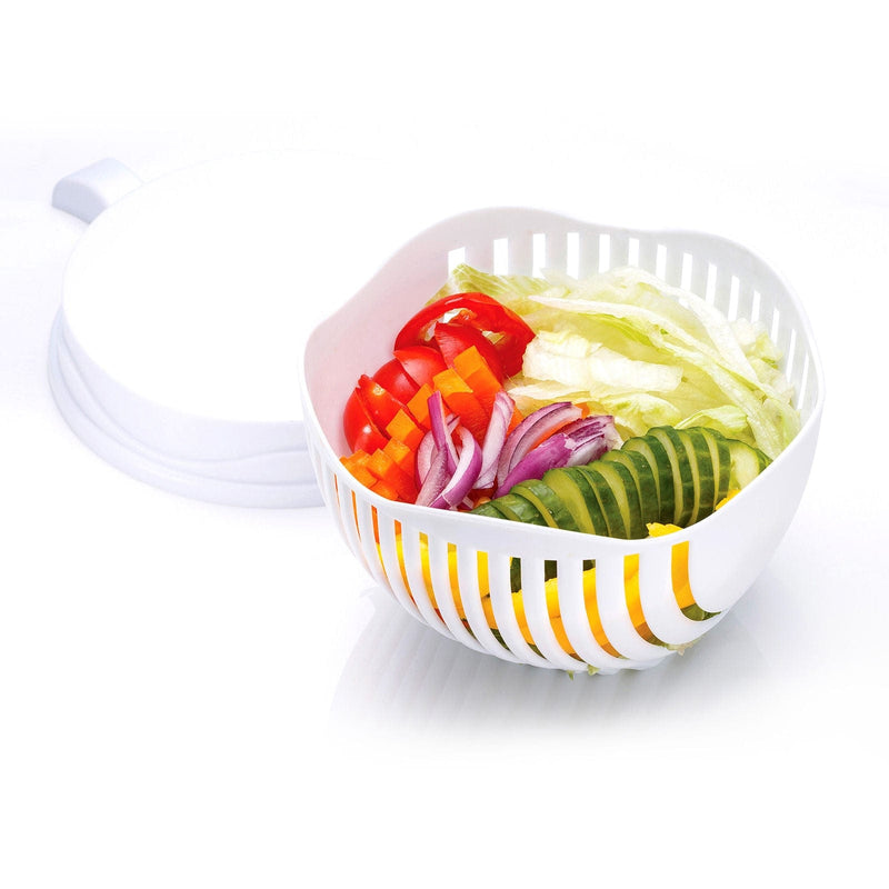 Instant Salad Maker Tool Easy Convenient Quick Healthy Vegetable Slicer White  White