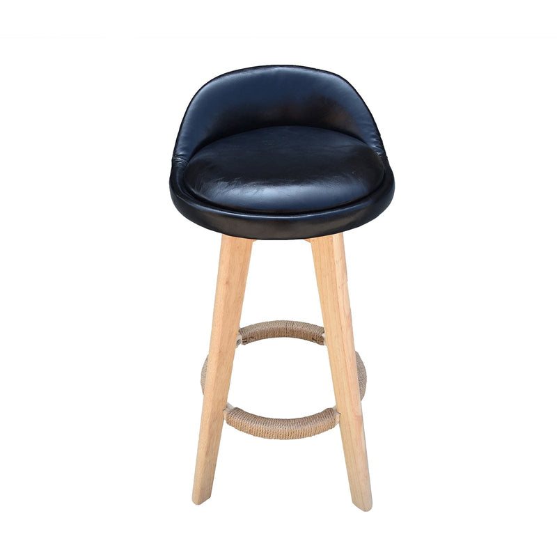 Milano Decor Phoenix Barstool Black Chairs Kitchen Dining Chair Bar Stool - Four Pack - Black