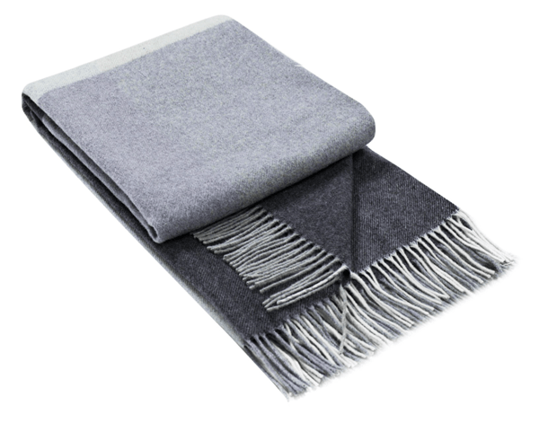 Kensington Throw - 10% Cashmere/ 90% Super Fine Merino Wool - Monochrome