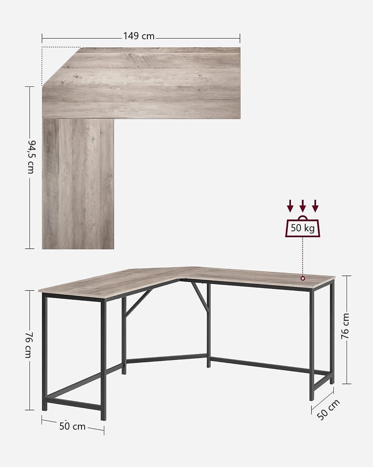 L-Shaped Computer Corner Desk Home Office