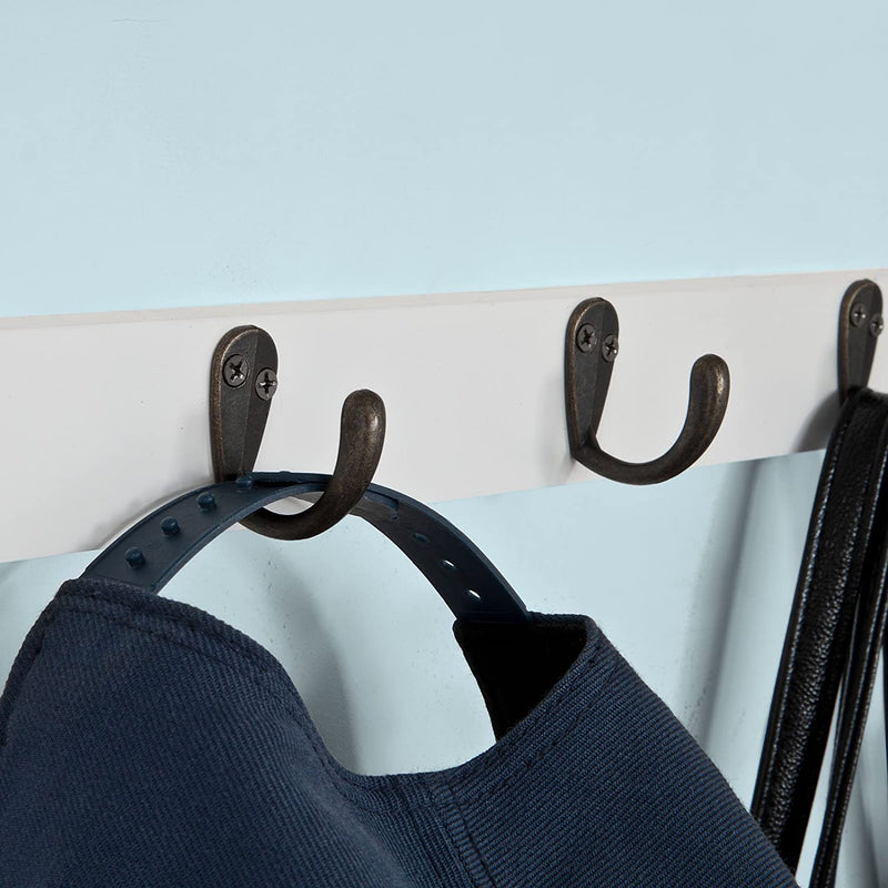 Wall Rack with 2 Drawers and 5 Hooks