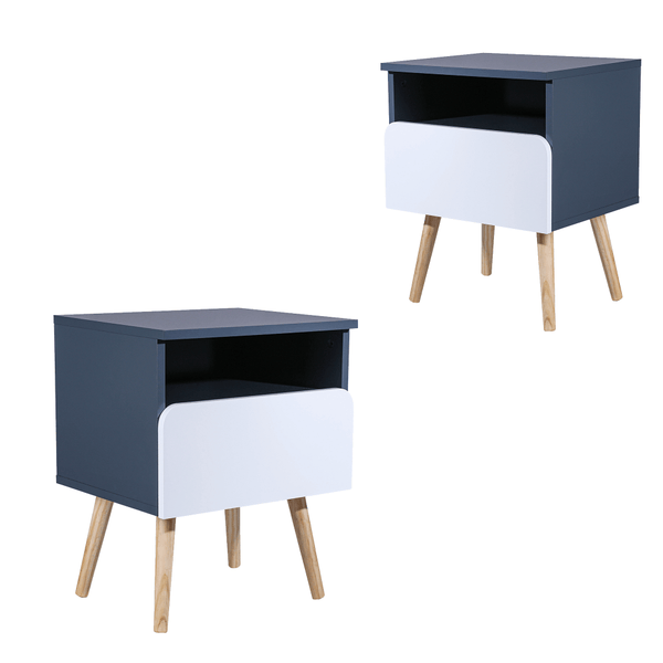 Dlothax Bedside Table Side Table Bedroom Drawers Set of 2