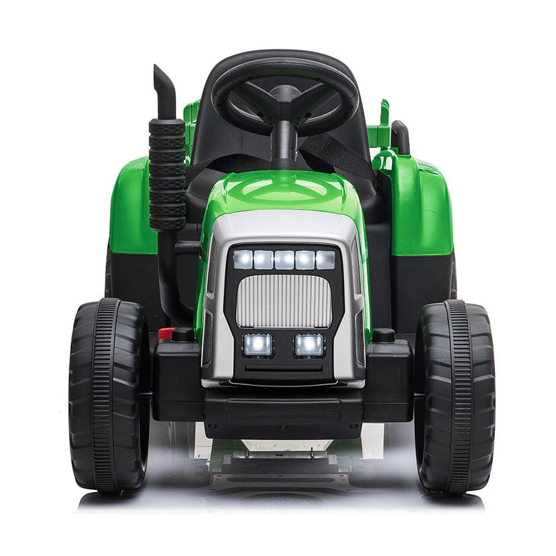 ROVO KIDS Electric Battery Operated Ride On Tractor Toy, Remote Control, Green and Yellow