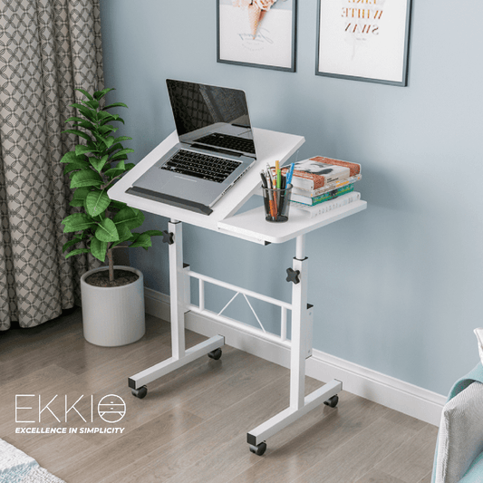 EKKIO Mobile Desk Half Tilt White