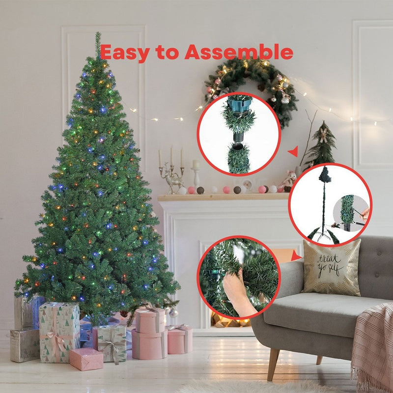 Festiss 2.1m Christmas Tree With 4 Colour LED