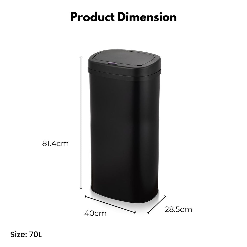 MIRAKLASS Sensor Bin 70L Black Oval