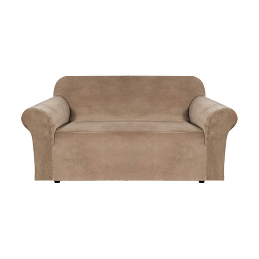 GOMINIMO Velvet Sofa Cover 2 Seater (Blush Brown)