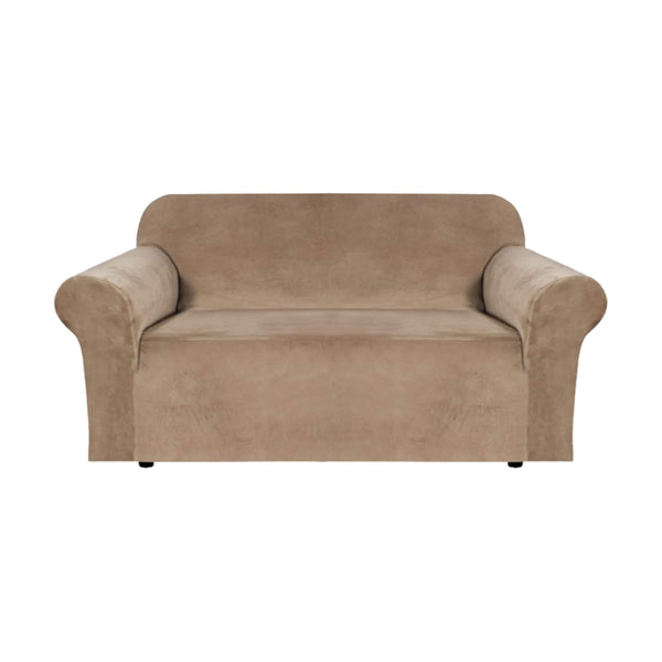 GOMINIMO Velvet Sofa Cover 3 Seater (Blush Brown) HM-SF-107-RD