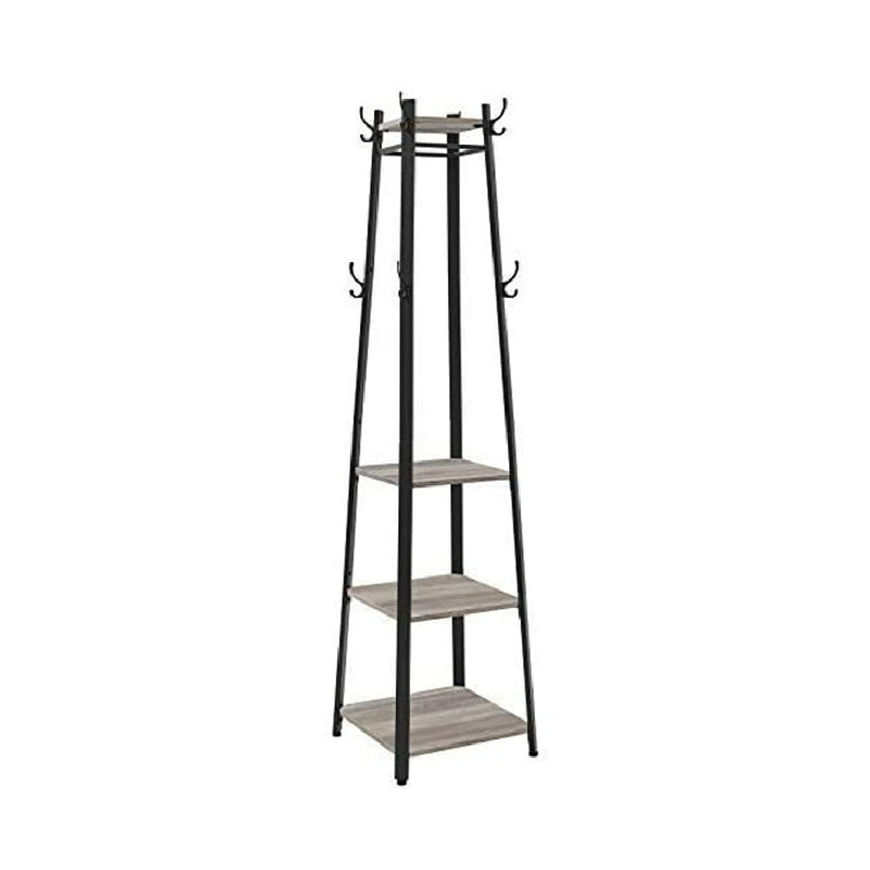 VASAGLE Coat Rack 3 Shelves Greige