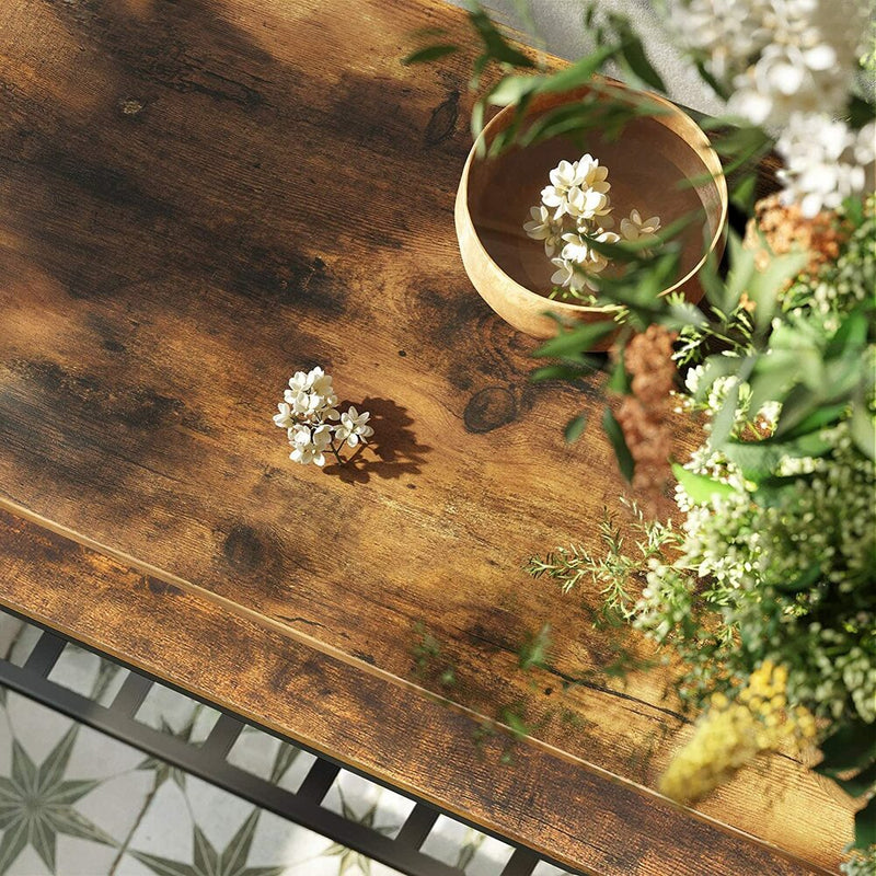 VASAGLE Kitchen Shelf Rustic Brown and Black